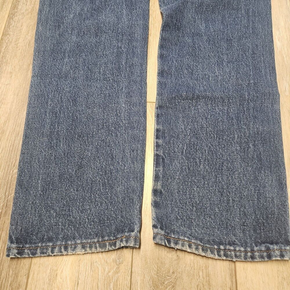 Rustler Wrangler Vintage Relaxed Fit Straight Leg Denim Blue Jeans Men's 34 X 34 - Picture 6 of 9
